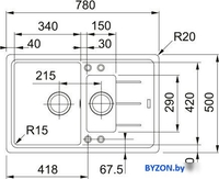 Кухонная мойка Franke Basis BFG 651-78 114.0676.284 (матовый черный) - фото2