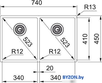 Кухонная мойка Franke Box BXX 220/120 34-34 127.0370.188 - фото2