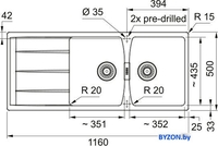 Кухонная мойка Franke Centro CNG 621-116 114.0710.229 (кофе) - фото2
