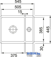 Кухонная мойка Franke Kubus KBK 160-38-12 126.0442.602 (матовый антрацит) - фото2