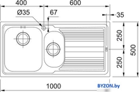 Кухонная мойка Franke Logica LLL 651-100 101.0086.252 - фото2