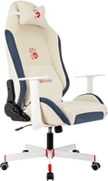 Игровое (геймерское) кресло A4Tech Bloody GC-830 (белый/синий) - фото