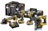 DeWalt DCK422P3T (шуруповерт, винтоверт, болгарка, перфоратор, 3 АКБ, кейс) - фото