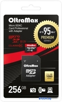Карта памяти OltraMax Premium Series microSDXC 256GB OM256GCSDXC10UHS-1-PRU3 (с адаптером) - фото