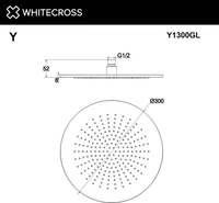 Верхний душ Whitecross Y1300BL (черный матовый) - фото2