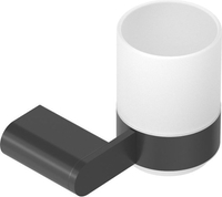 Стакан для зубной щетки и пасты Cezares STYLUS-TUMS-NOP (черный матовый) - фото