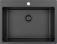 Кухонная мойка ZorG ZRN 5075 Premium PVD Gunblack - фото