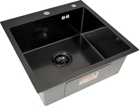 Кухонная мойка ARFEKA Eco AR 500*500 Black PVD Nano Decor Millet Grains - фото