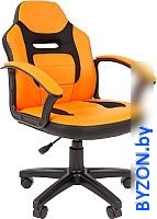 Игровое (геймерское) кресло CHAIRMAN Kids 110 (экопремиум, черный/оранжевый) - фото
