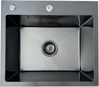 Кухонная мойка Blantek LS-5044HN Honeycomb Nano black - фото
