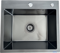 Кухонная мойка Blantek LS-5848B Nano black - фото