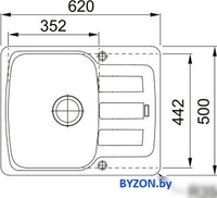 Кухонная мойка Franke Antea AZG 611-62 114.0676.258 (матовый черный) - фото2
