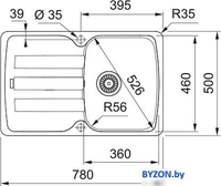 Кухонная мойка Franke Antea AZG 611-78 114.0693.552 (матовый черный) - фото2