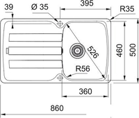 Кухонная мойка Franke Antea AZG 611-86 114.0676.247 (матовый черный) - фото2