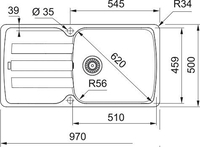 Кухонная мойка Franke Antea AZG 611-97 XL 114.0676.241 (матовый черный) - фото2