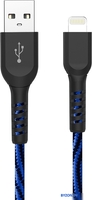 Кабель Atomic Flexstick Game+ 30.328 USB Type-A - Lightning (1.5 м, черный/голубой) - фото2