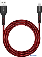 Atomic Flexstick Game+ 30.327 USB Type-A - Lightning (1.5 м, черный/красный) - фото