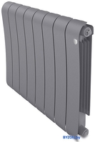 Биметаллический радиатор Royal Thermo Infinity 500 Silver Satin (8 секций) - фото