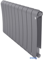Биметаллический радиатор Royal Thermo Infinity 500 Silver Satin (10 секций) - фото