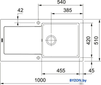 Кухонная мойка Franke Maris MRK 611-100 124.0442.556 (матовый антрацит) - фото2