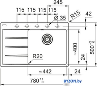 Кухонная мойка Franke Centro CNG 611-78 TL 114.0633.137 (белый) - фото2
