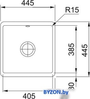 Кухонная мойка Franke Kubus KBK 110-40 126.0442.608 (матовый антрацит) - фото2