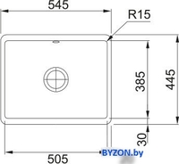 Кухонная мойка Franke Kubus KBK 110-50 126.0380.008 (оникс) - фото2
