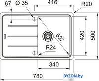 Кухонная мойка Franke Basis BFG 611-78 114.0676.298 (матовый черный) - фото2