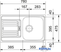 Кухонная мойка Franke Euroform EFL 614-78 101.0058.089 - фото2