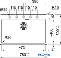 Кухонная мойка Franke Maris MRG 610-73 FTL 114.0693.578 (матовый черный) - фото2