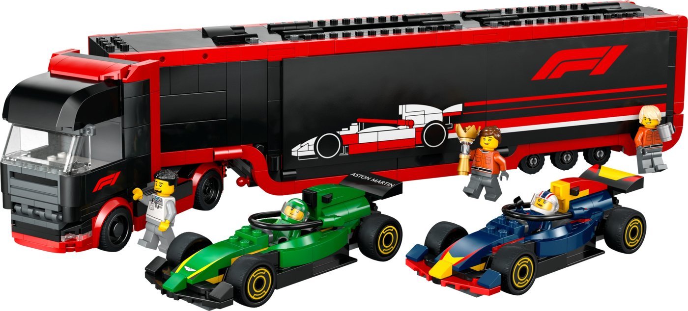 Конструктор LEGO City 60445 Грузовик F1 с болидами RB20 и AMR24 F1 Конструктор LEGO City 60445 Грузовик F1 с болидами RB20 и AMR24 F1