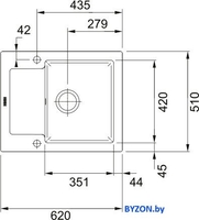 Кухонная мойка Franke Maris MRK 611-62 124.0442.558 (матовый антрацит) - фото2