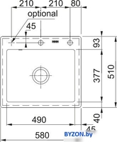 Кухонная мойка Franke Mythos MTK 610-49 124.0379.848 (оникс) - фото2