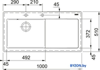 Кухонная мойка Franke Mythos MTK 611-100 124.0442.539 (матовый антрацит) - фото2