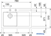 Кухонная мойка Franke Mythos MTK 611-78 124.0540.982 (матовый антрацит) - фото2