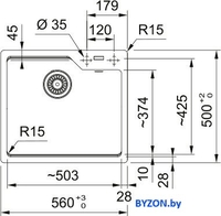 Кухонная мойка Franke Urban UBG 610-50 114.0687.255 (бежевый) - фото2