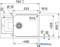 Кухонная мойка Franke Urban UBG 611-78 XL 114.0687.282 (матовый черный) - фото2