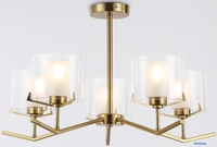 Подвесная люстра Ambrella LH57007/5 BS/FR (латунь/белый матовый) - фото