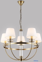 Подвесная люстра Ambrella LH71251/5 BS/WH (латунь/белый) - фото