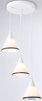 Подвесная люстра Ambrella Traditional TR3167/3 WH/BK (белый/черный) - фото