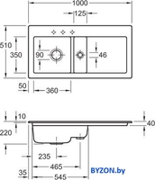 Кухонная мойка Villeroy & Boch Subway 60 677002R1 - фото