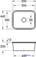 Кухонная мойка Villeroy & Boch Cisterna 60 C 670601AM - фото2