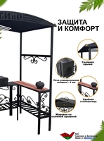 Мангал для дачи Станкоинструмент Царский (кованый с печью и дымоходом) - фото2