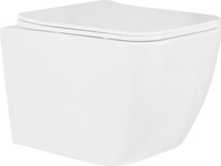 Унитаз подвесной Roxen Cube в комплекте с инсталляцией Asten Readle Zentralmodul AR0601-135CH с кнопкой (хром глянец) - фото2