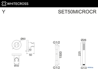 Душевой гарнитур Whitecross SET50MICROCR (хром) - фото2