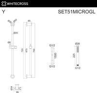 Душевой гарнитур Whitecross SET51MICROGL (золото) - фото2