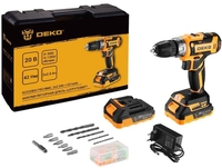 Дрель-шуруповерт Deko GCD20DU PRO Set 083-1040 (с 2-мя АКБ, кейс) - фото