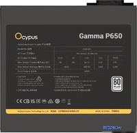 Блок питания Ocypus Gamma P650 Gamma-P650-W1HDBK024X-EU - фото2