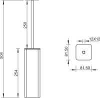 Ершик для унитаза Whitecross Cubo CU2476NIB (брашированный никель) - фото2