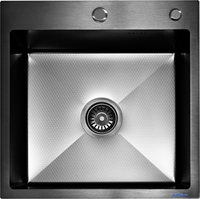 Кухонная мойка Blantek FS-5050HN Honeycomb Nano black ECO (+501F40-B) - фото